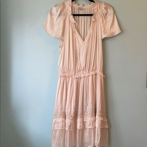 NWOT Beautiful Current Air Silky Cream Dress - Lg